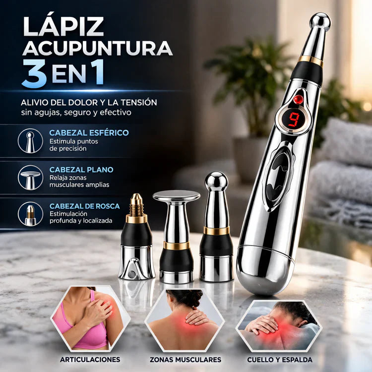 Alivio Instantáneo Sin Agujas - Lapiz Acupuntura - 3 em 1 ⚡️