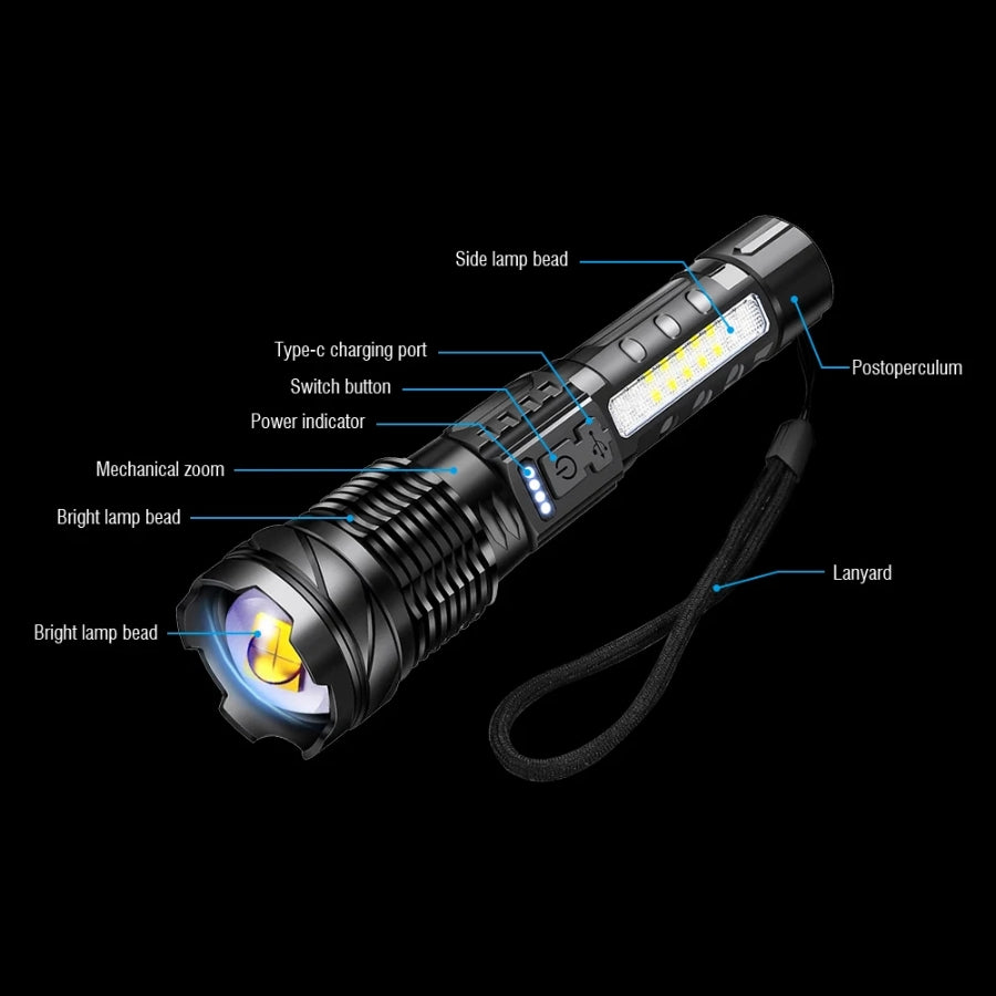 Linterna Led Tactica Mas Potente del Mundo