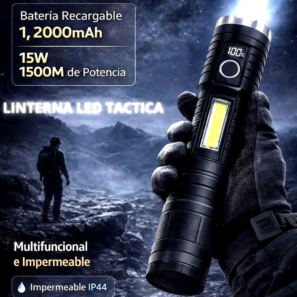 Linterna Led Tactica Mas Potente del Mundo