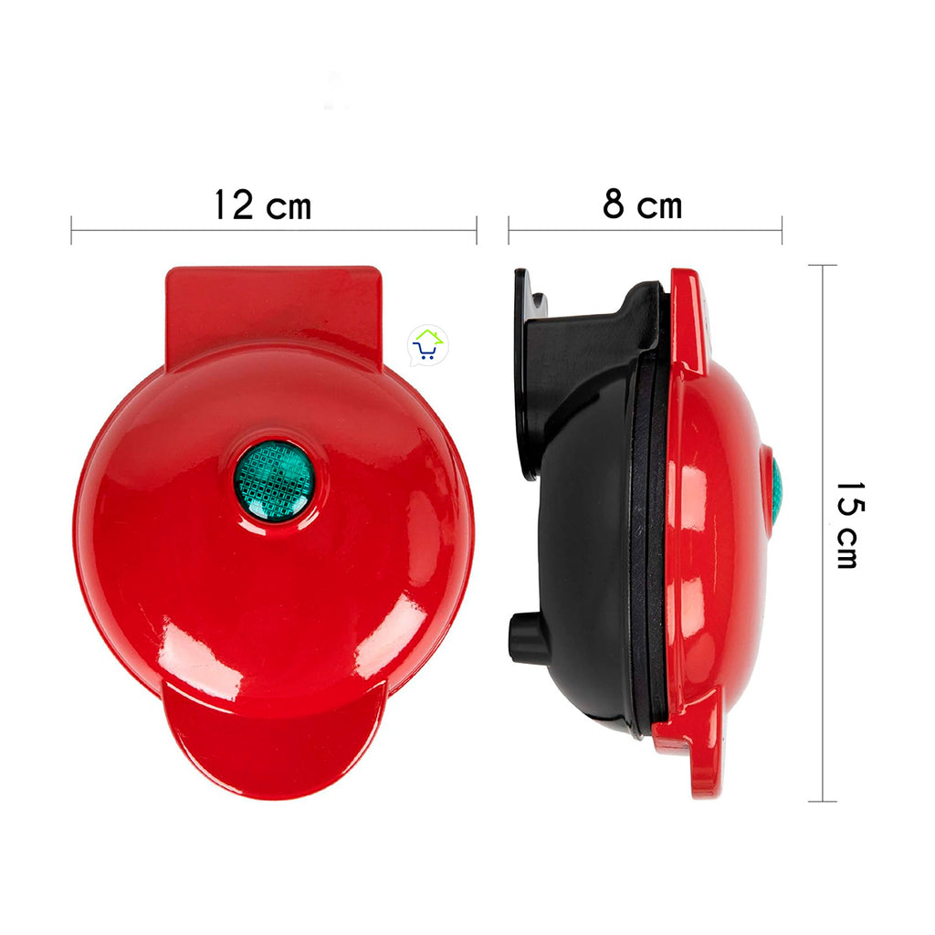 Mini Waflera Corazón Antiadherente 350W