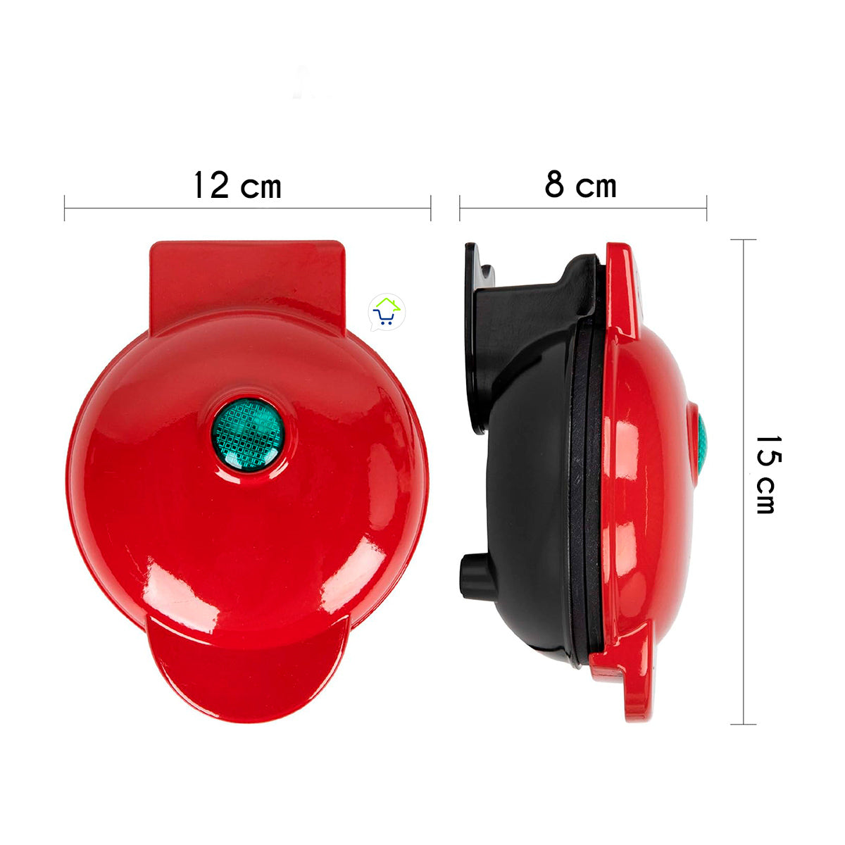 Mini Waflera Corazón Antiadherente 350W